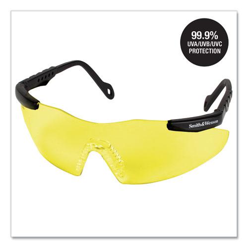 Magnum 3G Safety Eyewear, Black Frame, Yellow/Amber Lens, 12/Box. Picture 3
