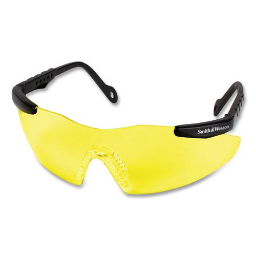 Magnum 3G Safety Eyewear, Black Frame, Yellow/Amber Lens, 12/Box. Picture 1