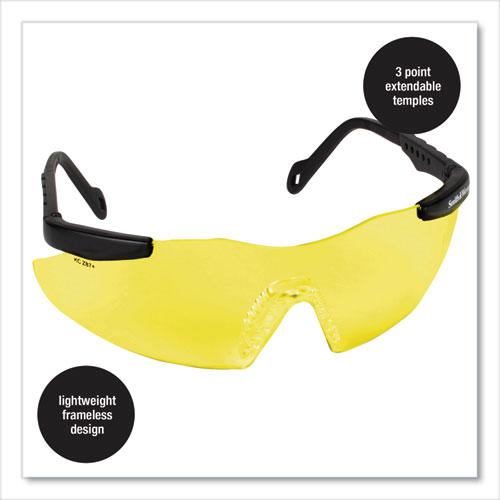 Magnum 3G Safety Eyewear, Black Frame, Yellow/Amber Lens, 12/Box. Picture 6