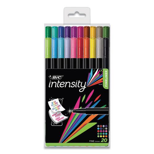Intensity Porous Point Pen, Stick, Fine 0.4 mm, Assorted Ink and Barrel Colors, 20/Pack. Picture 2