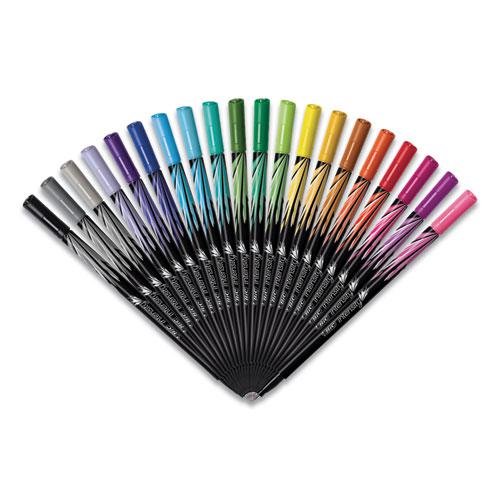 Intensity Porous Point Pen, Stick, Fine 0.4 mm, Assorted Ink and Barrel Colors, 20/Pack. Picture 1