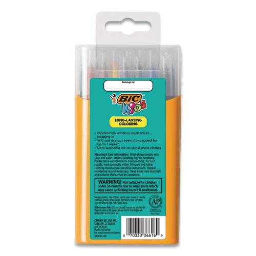 Kids Ultra Washable Markers, Plastic Tube, Medium Bullet Tip, Assorted Colors, 20/Pack. Picture 3