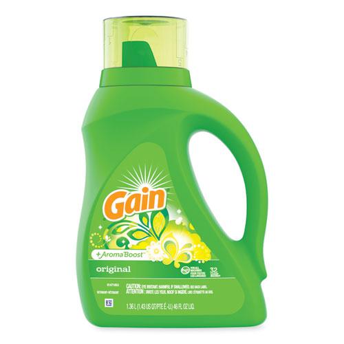 Liquid Laundry Detergent, Gain Original Scent, 46 oz Bottle, 6/Carton. Picture 1