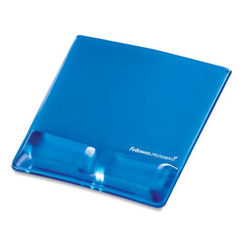 Gel Wrist Support with Attached Mouse Pad, 8.25 x 9.87, Blue. Picture 4