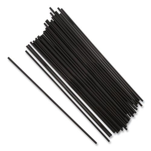 Sip Straws, 7.5", Plastic, Black, 10,000/Carton. Picture 3