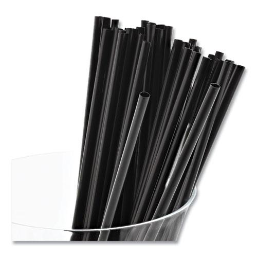 Sip Straws, 7.5", Plastic, Black, 10,000/Carton. Picture 1