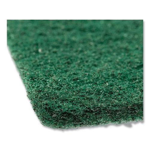 Medium-Duty Scouring Pad, 6 x 9, Green, 10 Pads/Pack, 6 Packs/Carton. Picture 3
