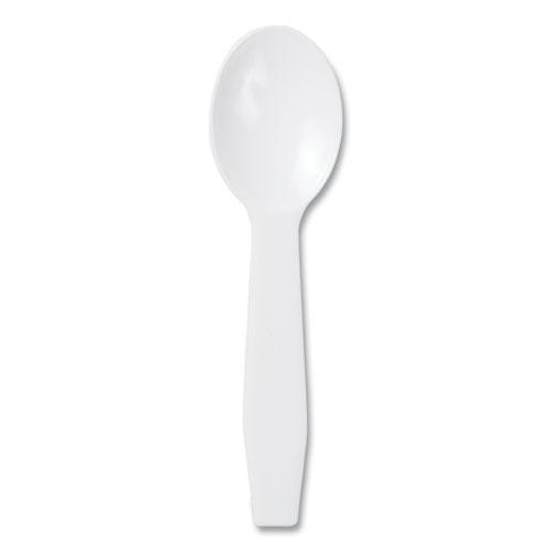 Polystyrene Taster Spoons, White, 3000/Carton. Picture 1