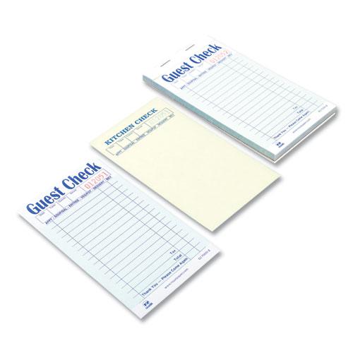 Guest Check Pad, 17 Lines, Two-Part Carbonless, 3.6 x 6.7, 50 Forms/Pad, 50 Pads/Carton. Picture 6
