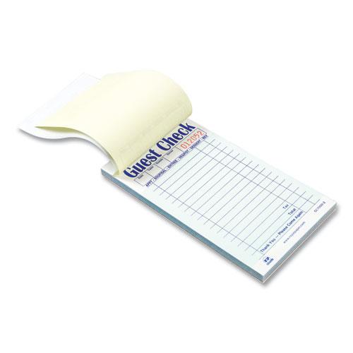 Guest Check Pad, 17 Lines, Two-Part Carbonless, 3.6 x 6.7, 50 Forms/Pad, 50 Pads/Carton. Picture 5
