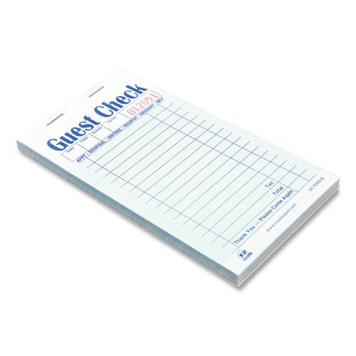 Guest Check Pad, 17 Lines, Two-Part Carbonless, 3.6 x 6.7, 50 Forms/Pad, 50 Pads/Carton. Picture 3