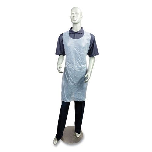 Poly Apron, 28 x 46,  One Size Fits All, White, 100/Pack, 10 Packs/Carton. Picture 7