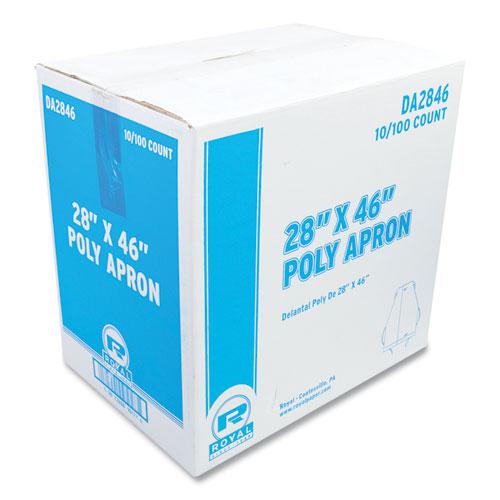 Poly Apron, 28 x 46,  One Size Fits All, White, 100/Pack, 10 Packs/Carton. Picture 3