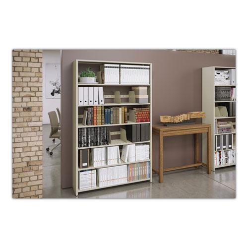 Snap-Together Six-Shelf Closed Add-On, Steel, 48w x 12d x 76h, Sand. Picture 2