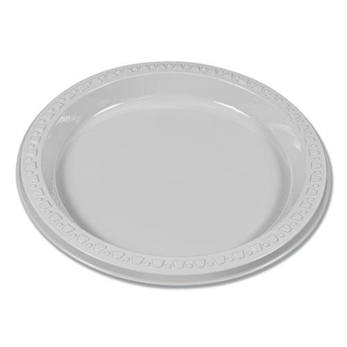 Plastic Dinnerware, Plates, 7" dia, White, 125/Pack. Picture 4