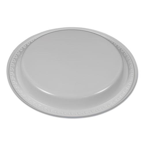 Plastic Dinnerware, Plates, 7" dia, White, 125/Pack. Picture 5