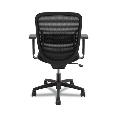Gateway Mid-Back Task Chair, Supports Up to 250 lb, 17" to 22" Seat Height, Black. Picture 5