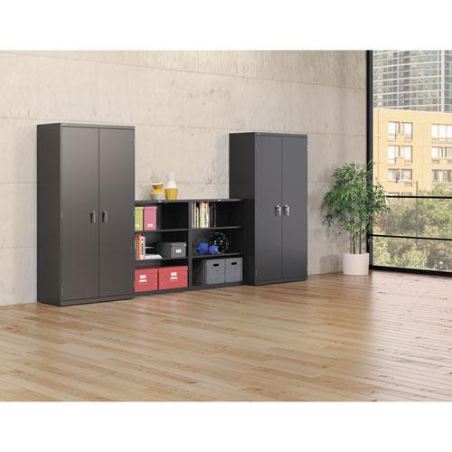 Assembled Storage Cabinet, 36w x 18.13d x 71.75h, Charcoal. Picture 3
