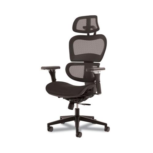 Neutralize High-Back Mesh Task Chair, Supports Up to 250 lb, 18.75" Seat Height, Black. Picture 2