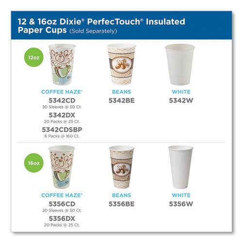 PerfecTouch Paper Hot Cups, 12 oz, Coffee Haze Design, Individually Wrapped, 1,000/Carton. Picture 4
