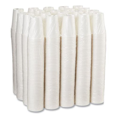 Paper Hot Cups, 12 oz, White, 50/Sleeve, 20 Sleeves/Carton. Picture 4