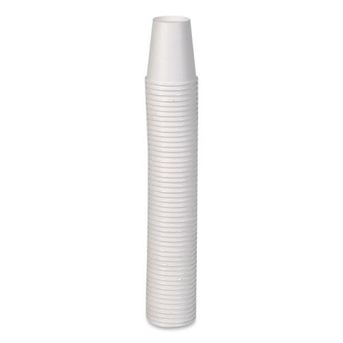 Paper Hot Cups, 10 oz, White, 50/Sleeve, 20 Sleeves/Carton. Picture 2