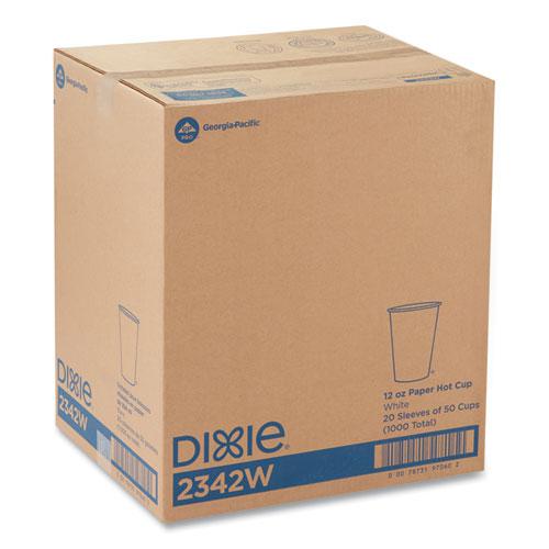 Paper Hot Cups, 12 oz, White, 50/Sleeve, 20 Sleeves/Carton. Picture 6