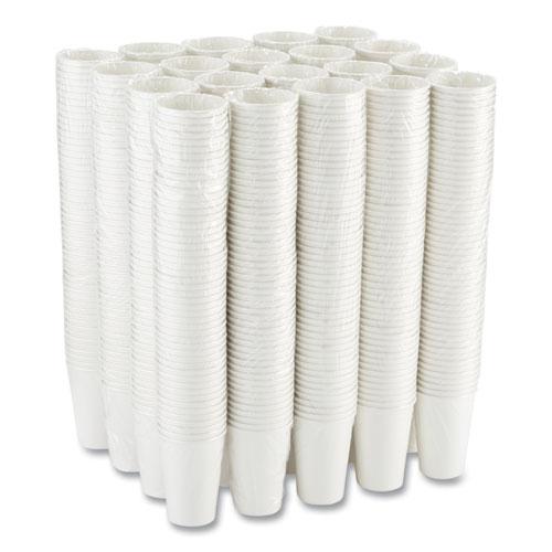 Paper Hot Cups, 16 oz, White, 50/Sleeve, 20 Sleeves/Carton. Picture 4