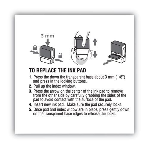 Replacement Ink Pad for 2000PLUS 1SI60P, 3.13" x 0.25", Blue. Picture 4