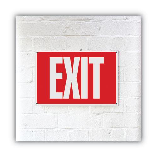 Glow-in-the-Dark Safety Sign, Exit, 12 x 8, Red. Picture 2