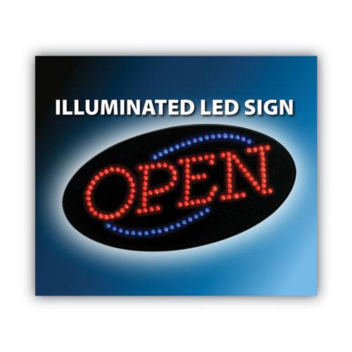 LED OPEN Sign, 10.5 x 20.13, Red and Blue Graphics. Picture 2