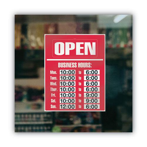 Business Hours Sign Kit, 15 x 19, Red. Picture 6