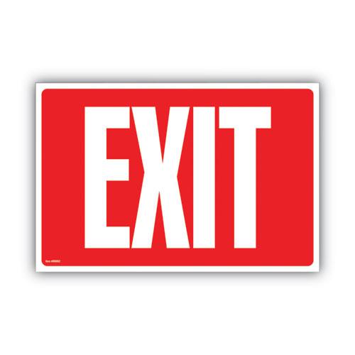 Glow-in-the-Dark Safety Sign, Exit, 12 x 8, Red. The main picture.