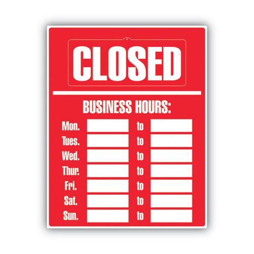Business Hours Sign Kit, 15 x 19, Red. Picture 3