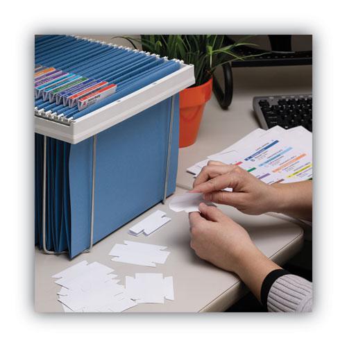 Viewables Hanging Folder Quick-Fold Tabs and Labels, 1/3-Cut Tabs, White, 3.5" Wide, 45/Pack. Picture 5