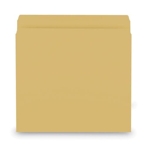 Reinforced Top Tab Colored File Folders, Straight Tabs, Letter Size, 0.75" Expansion, Goldenrod, 100/Box. Picture 2