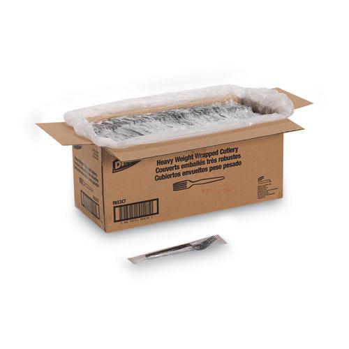 Individually Wrapped Heavyweight Forks, Polystyrene, Black, 1,000/Carton. Picture 4