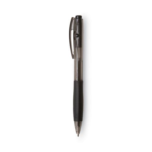 BU3 Ballpoint Pen, Retractable, Medium 1 mm, Black Ink, Smoke/Black Barrel, 36/Pack. Picture 2