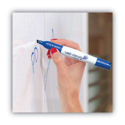 Intensity Low Odor Chisel Tip Dry Erase Marker, Broad Chisel Tip, Blue, Dozen. Picture 5