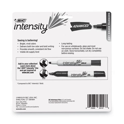 Intensity Advanced Dry Erase Marker, Tank-Style, Broad Chisel Tip, Assorted Colors, Dozen. Picture 3