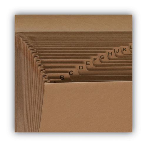 Indexed Expanding Kraft Files, 21 Sections, Elastic Cord Closure, 1/21-Cut Tabs, Letter Size, Kraft. Picture 6