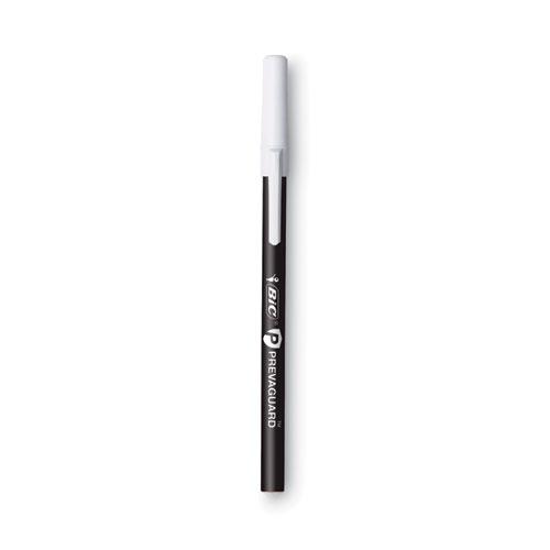 PrevaGuard Ballpoint Pen, Stick, Medium 1 mm, Black Ink/Black Barrel, Dozen. Picture 1