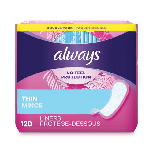 Thin Daily Panty Liners, Regular, 120/Pack. Picture 1