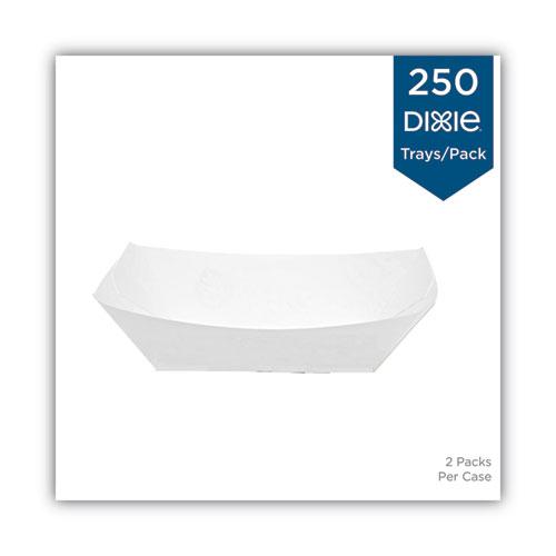Kant Leek Polycoated Paper Food Tray, 3 lb Capacity, 5.88 x 8.4 x 2, White, 250/Pack, 2/Pack/Carton. Picture 3