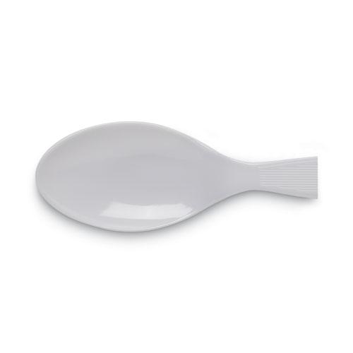Individually Wrapped Mediumweight Polystyrene Cutlery, Teaspoons, White, 1,000/Carton. Picture 3