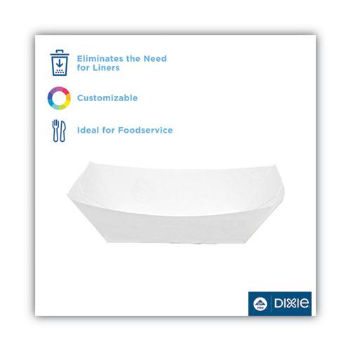Kant Leek Polycoated Paper Food Tray, 3 lb Capacity, 5.88 x 8.4 x 2, White, 250/Pack, 2/Pack/Carton. Picture 2