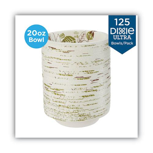 Pathways Heavyweight Paper Bowls, 20 oz, White/Green/Burgundy, 125/Pack. Picture 3