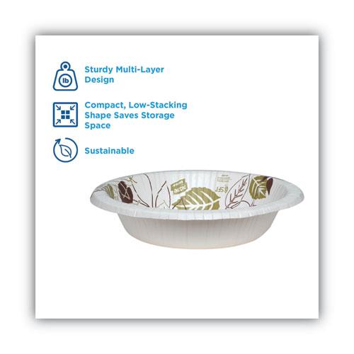 Pathways Heavyweight Paper Bowls, 20 oz, White/Green/Burgundy, 125/Pack. Picture 2