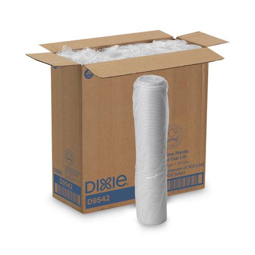 Dome Drink-Thru Lids, Fits 10 oz to 16 oz Paper Hot Cups, White, 1,000/Carton. The main picture.