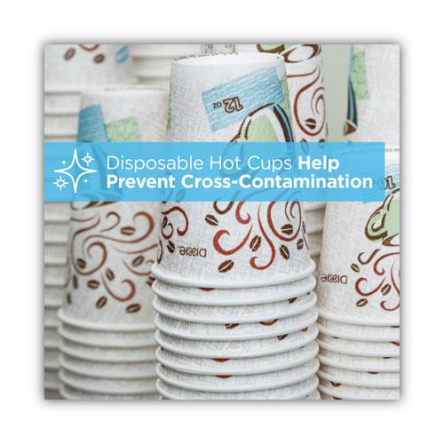 PerfecTouch Paper Hot Cups and Lids Combo, 12 oz, Multicolor, 50 Cups/Lids/Pack. Picture 8